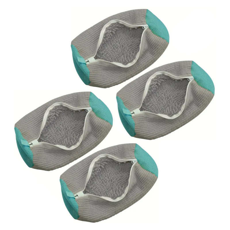 Bolsa Protetora para Lavar Tênis na Máquina – Saco de Lavagem com Fibra Acolchoada e Tela Protetora (1 ou 2 unidades)