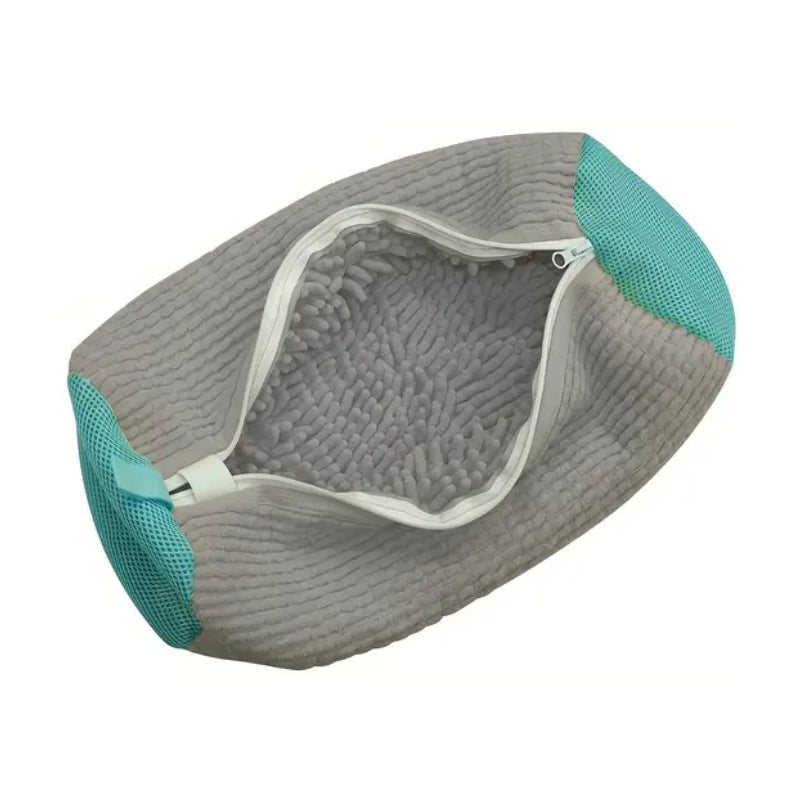 Bolsa Protetora para Lavar Tênis na Máquina – Saco de Lavagem com Fibra Acolchoada e Tela Protetora (1 ou 2 unidades)