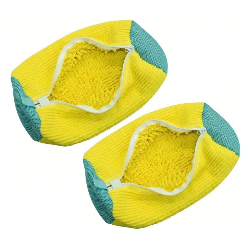 Bolsa Protetora para Lavar Tênis na Máquina – Saco de Lavagem com Fibra Acolchoada e Tela Protetora (1 ou 2 unidades)