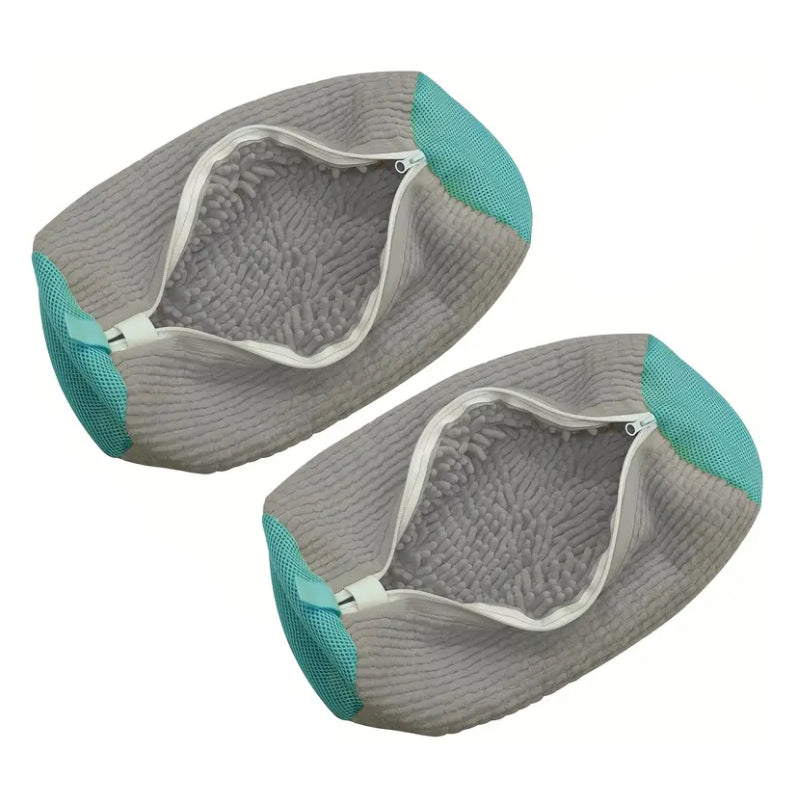 Bolsa Protetora para Lavar Tênis na Máquina – Saco de Lavagem com Fibra Acolchoada e Tela Protetora (1 ou 2 unidades)