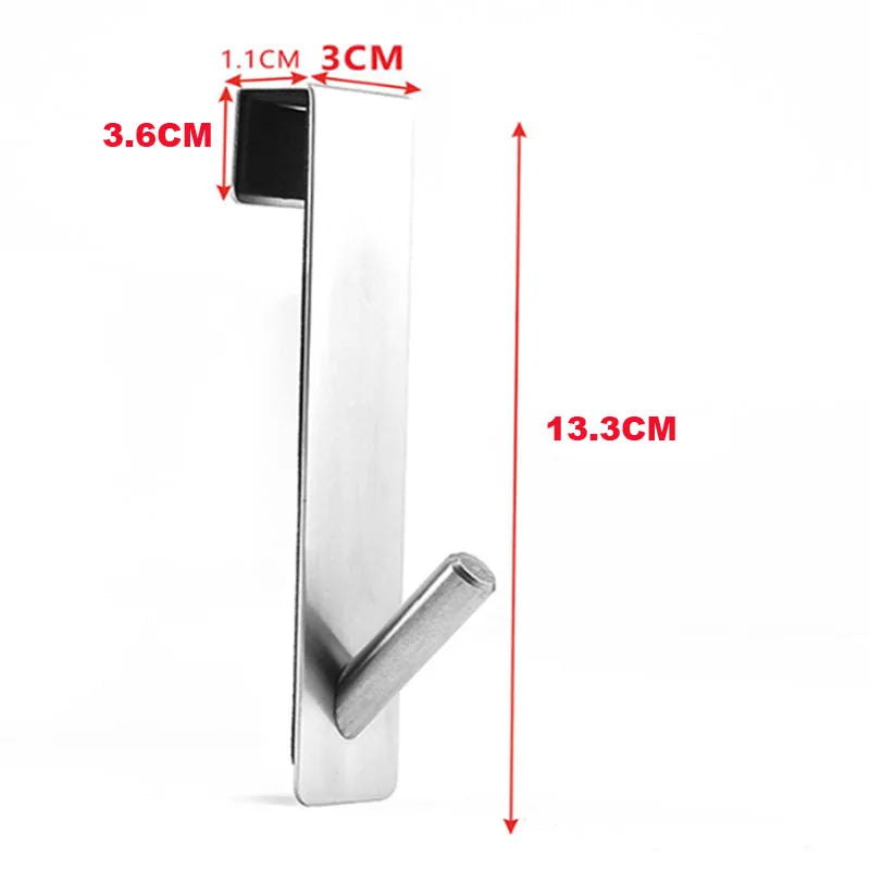 Suporte de Aço Inoxidável para Porta de Vidro – Gancho S para Toalhas, Roupões e Acessórios de Banheiro