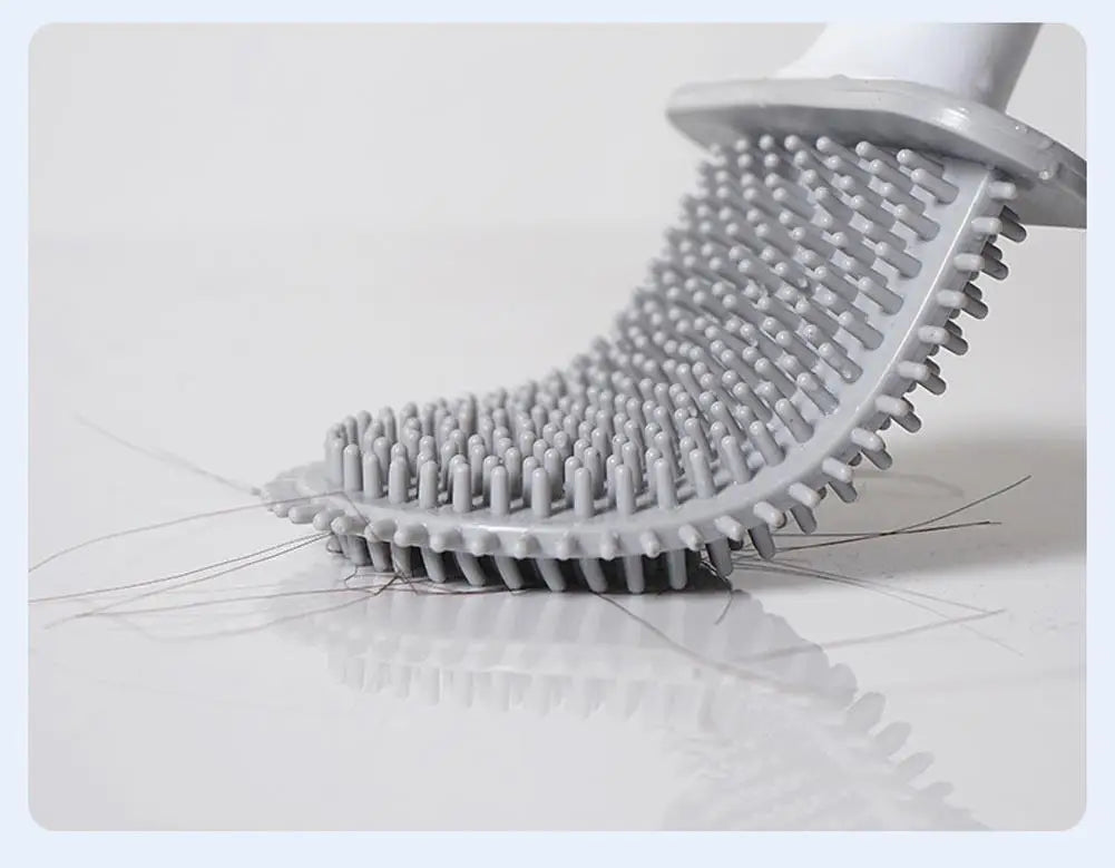 Escova Sanitária de Silicone com Suporte – Limpeza Eficiente e Secagem Rápida